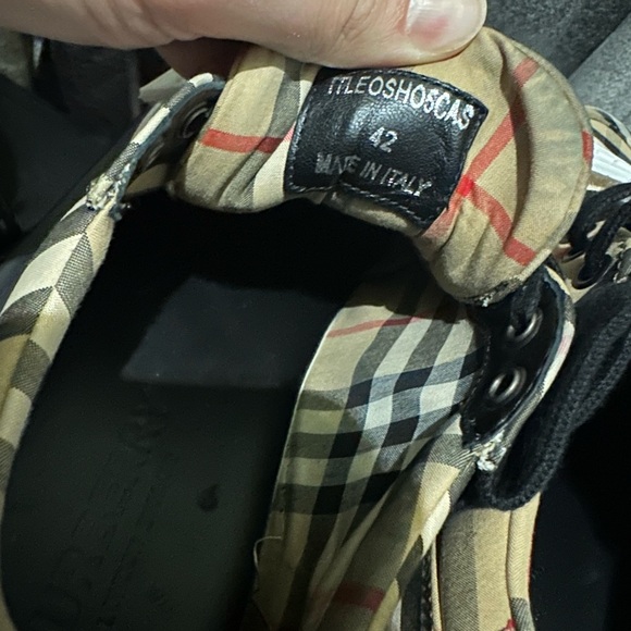 Burberry Iconic Check Pattern Sneakers with Logo Strap size 9 - Picture 6 of 9